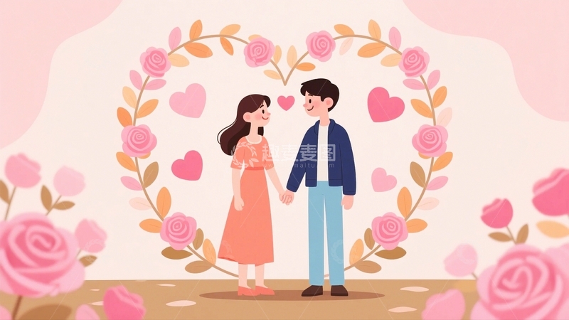 高清大图下载【趣麦麦图】情人节情侣人物23