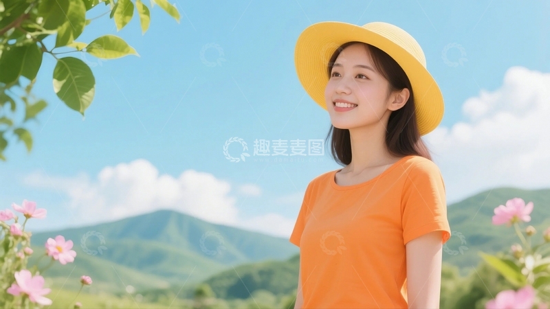 高清大图下载【趣麦麦图】春暖花开旅游人物5