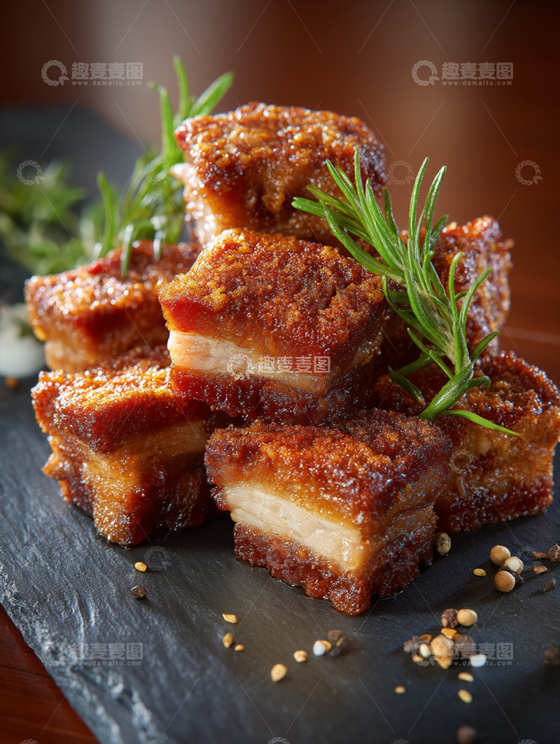 高清大图下载【趣麦麦图】脆皮五花摄影图