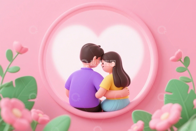 高清大图下载【趣麦麦图】情人节情侣人物19
