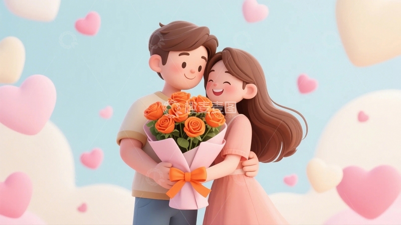 高清大图下载【趣麦麦图】情人节情侣人物16