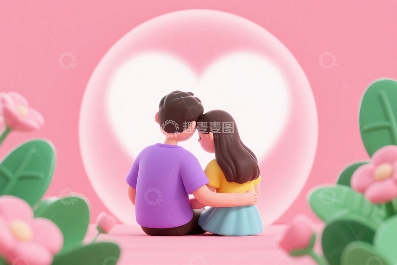 高清大图下载【趣麦麦图】情人节情侣人物17