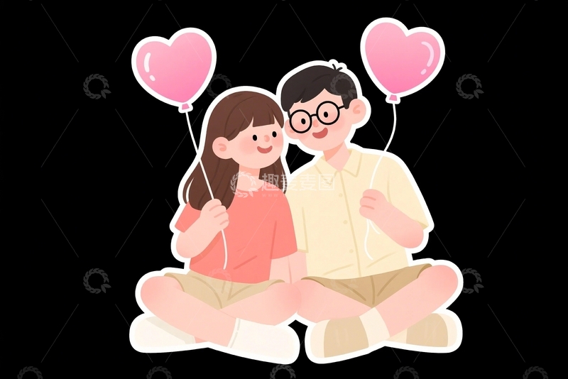 高清大图下载【趣麦麦图】情人节情侣人物18