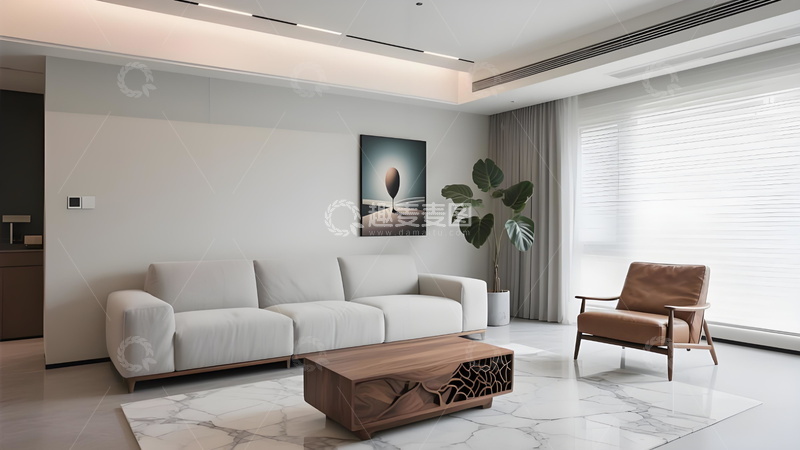 高清大图下载【趣麦麦图】现代简约室内摄影明亮客厅空间展示
