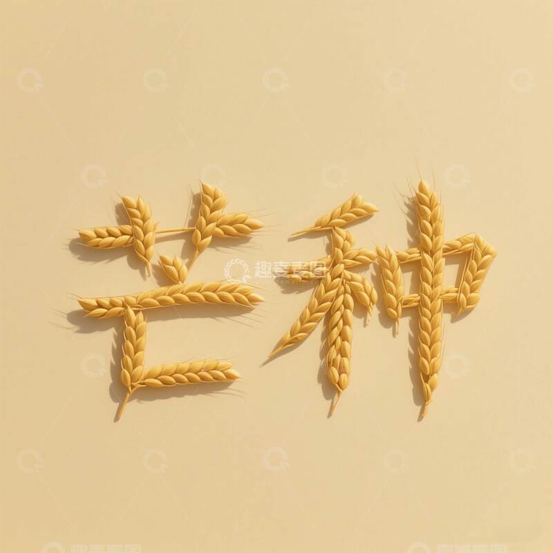 高清大图下载【趣麦麦图】芒种  节气  麦穗  1