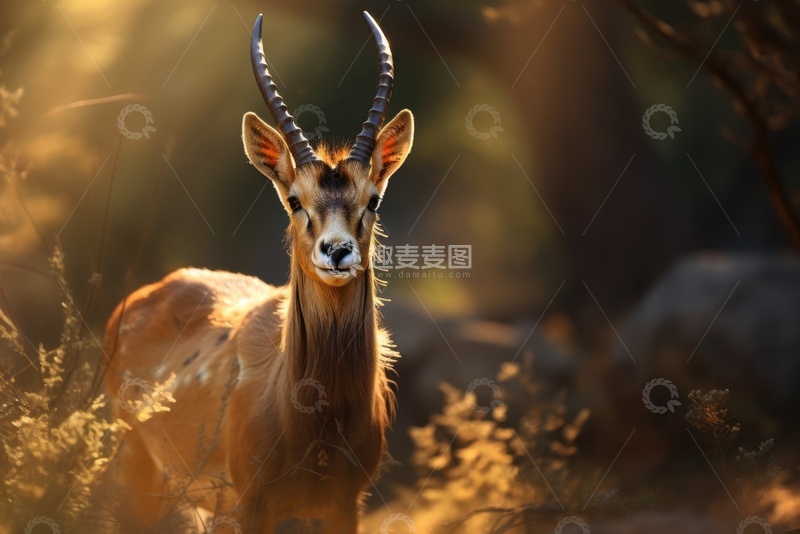 高清大图下载【趣麦麦图】草丛中的一只羚羊