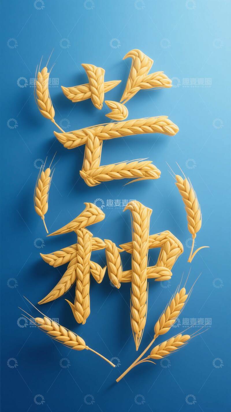 高清大图下载【趣麦麦图】芒种  节气  麦穗  5