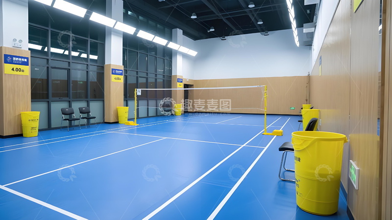 高清大图下载【趣麦麦图】室内运动场地摄影专业羽毛球场地室内空间