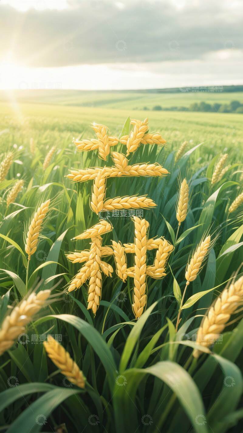 高清大图下载【趣麦麦图】芒种  节气  麦穗  4