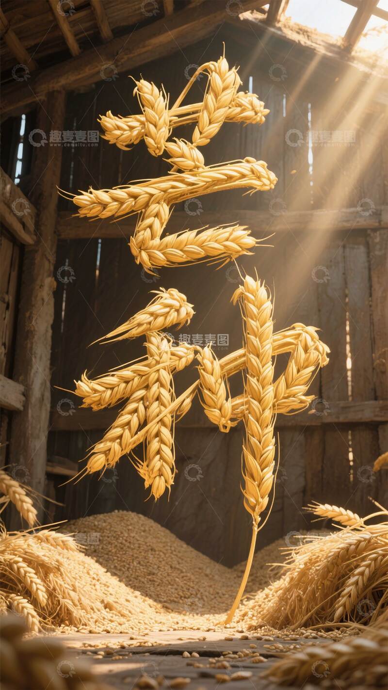 高清大图下载【趣麦麦图】芒种  节气  麦穗  3