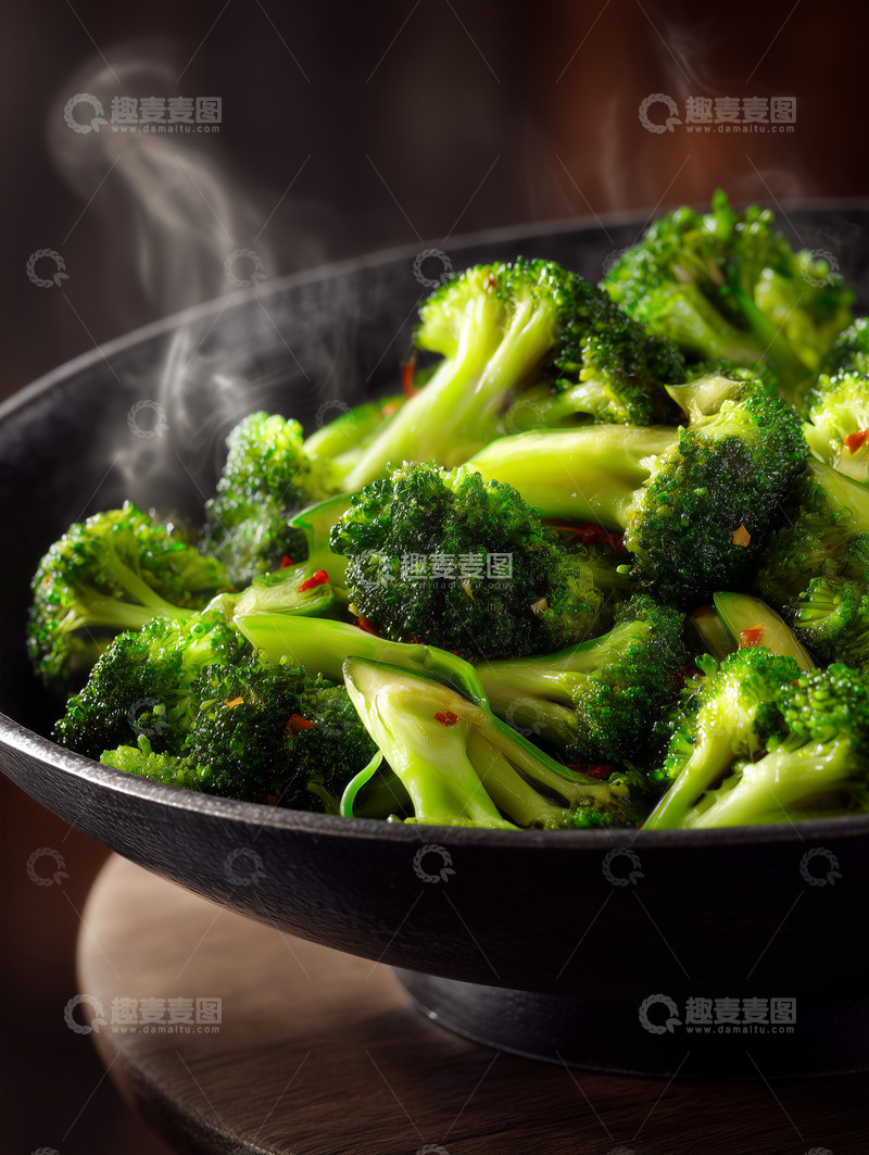 高清大图下载【趣麦麦图】爆炒西蓝花5