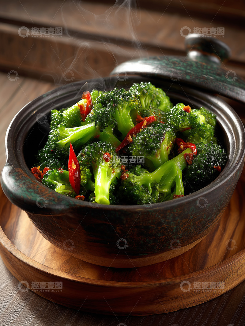 高清大图下载【趣麦麦图】爆炒西蓝花2