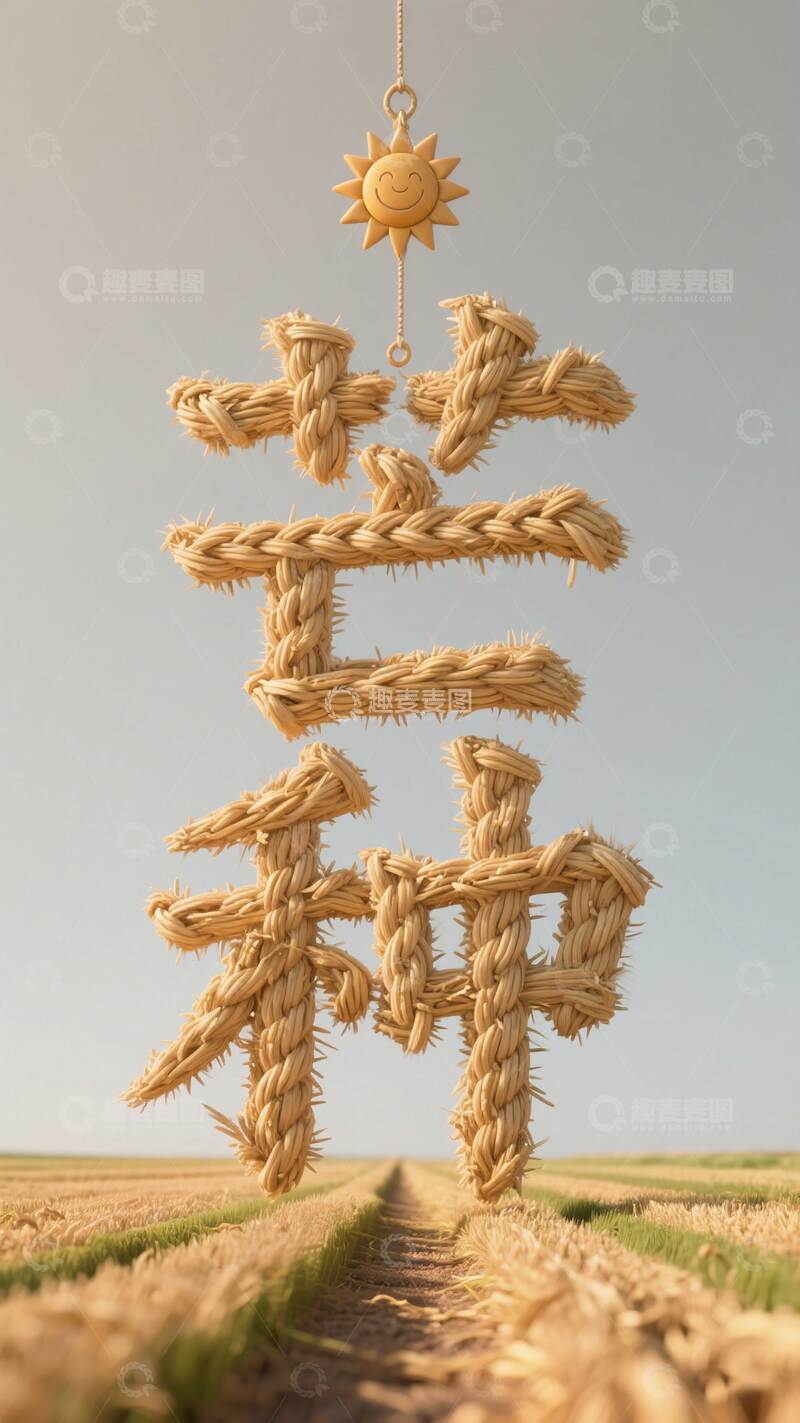 高清大图下载【趣麦麦图】芒种  节气  字体1