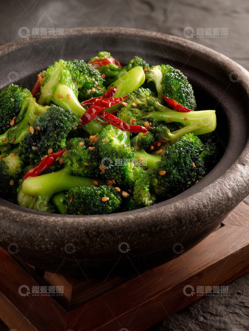 高清大图下载【趣麦麦图】爆炒西蓝花9