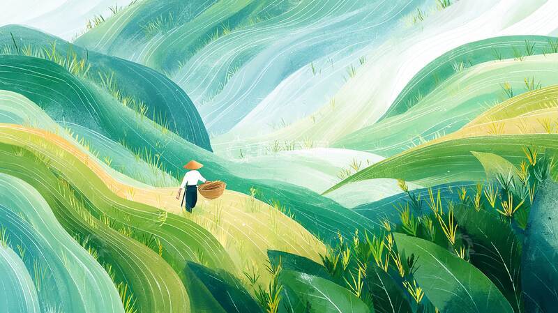 高清大图下载【趣麦麦图】节气  小满  农作1