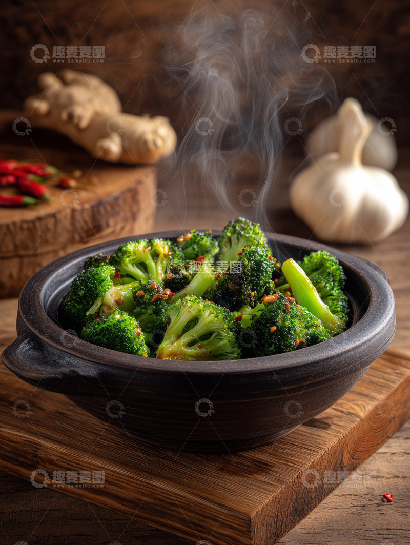 高清大图下载【趣麦麦图】爆炒西蓝花3