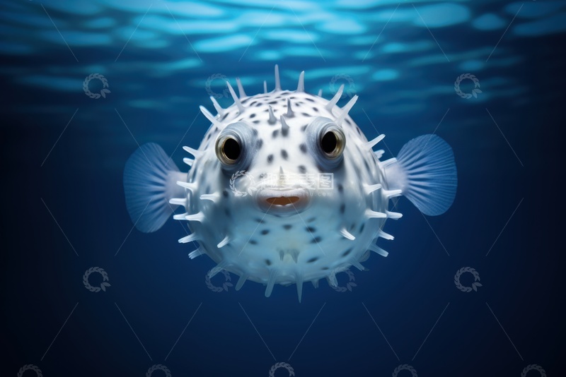 高清大图下载【趣麦麦图】海洋里的一只刺豚