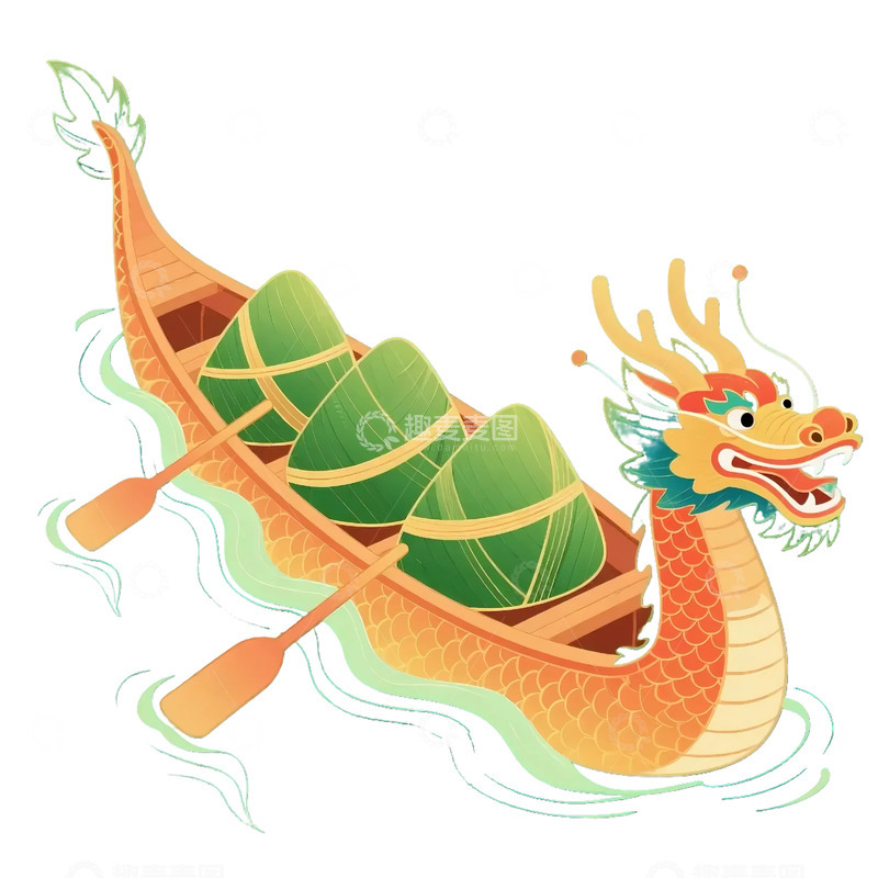 高清大图下载【趣麦麦图】粽子  端午节 龙舟 粽叶  稻米  艾叶14