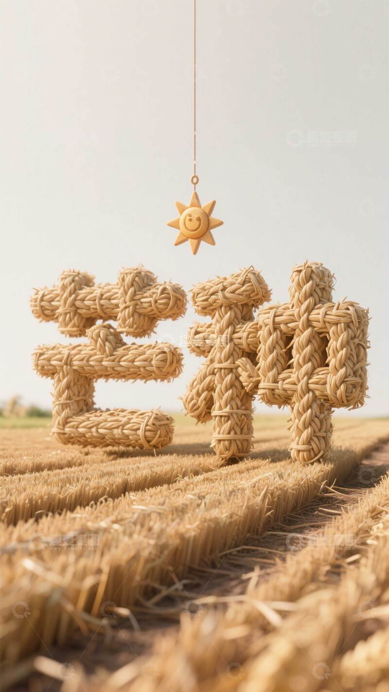 高清大图下载【趣麦麦图】芒种  节气  字体2