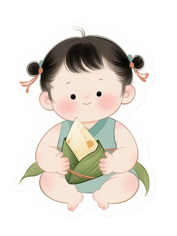 粽子  端午节  女孩  粽叶  稻米  艾叶7