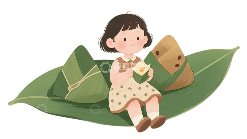 高清大图下载【趣麦麦图】粽子  端午节 龙舟 粽叶  稻米  艾叶22