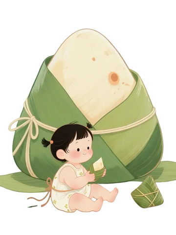 粽子  端午节  女孩  粽叶  稻米  艾叶6