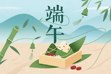 粽子  端午节  龙舟  粽叶  稻米  艾叶