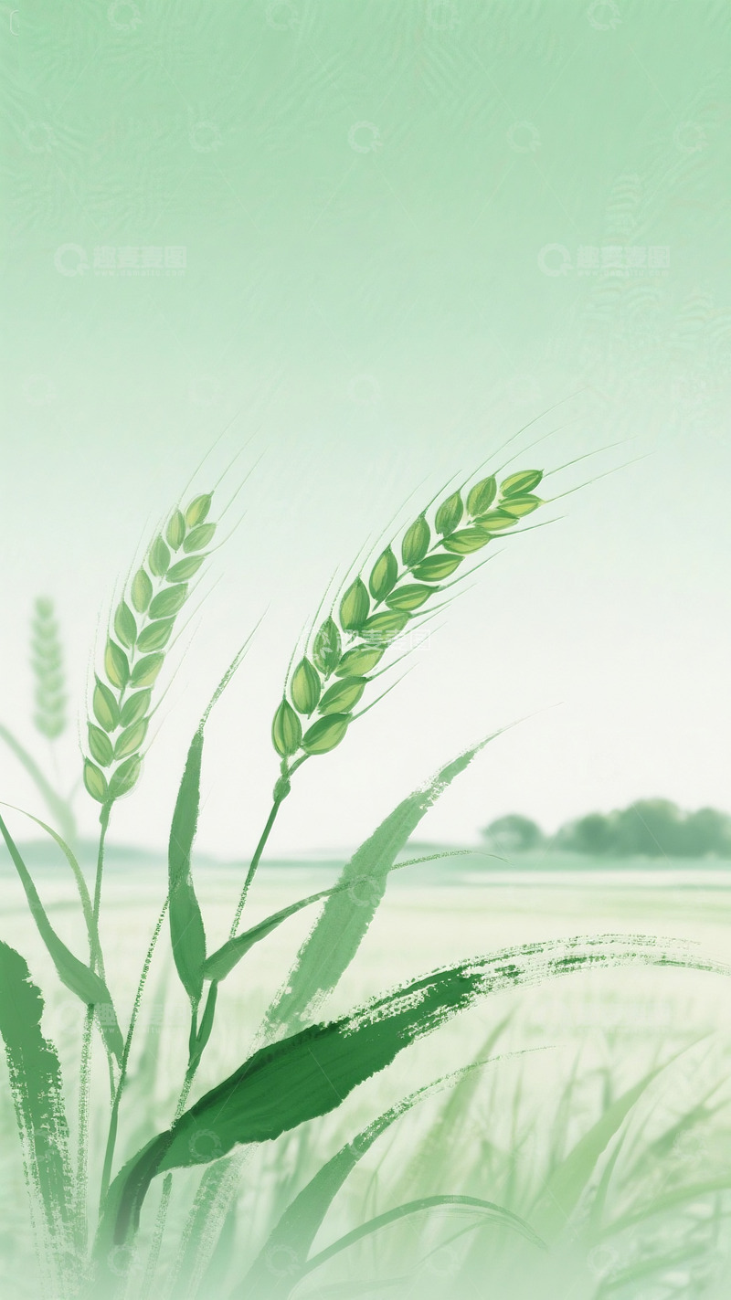 高清大图下载【趣麦麦图】小满海报背景9