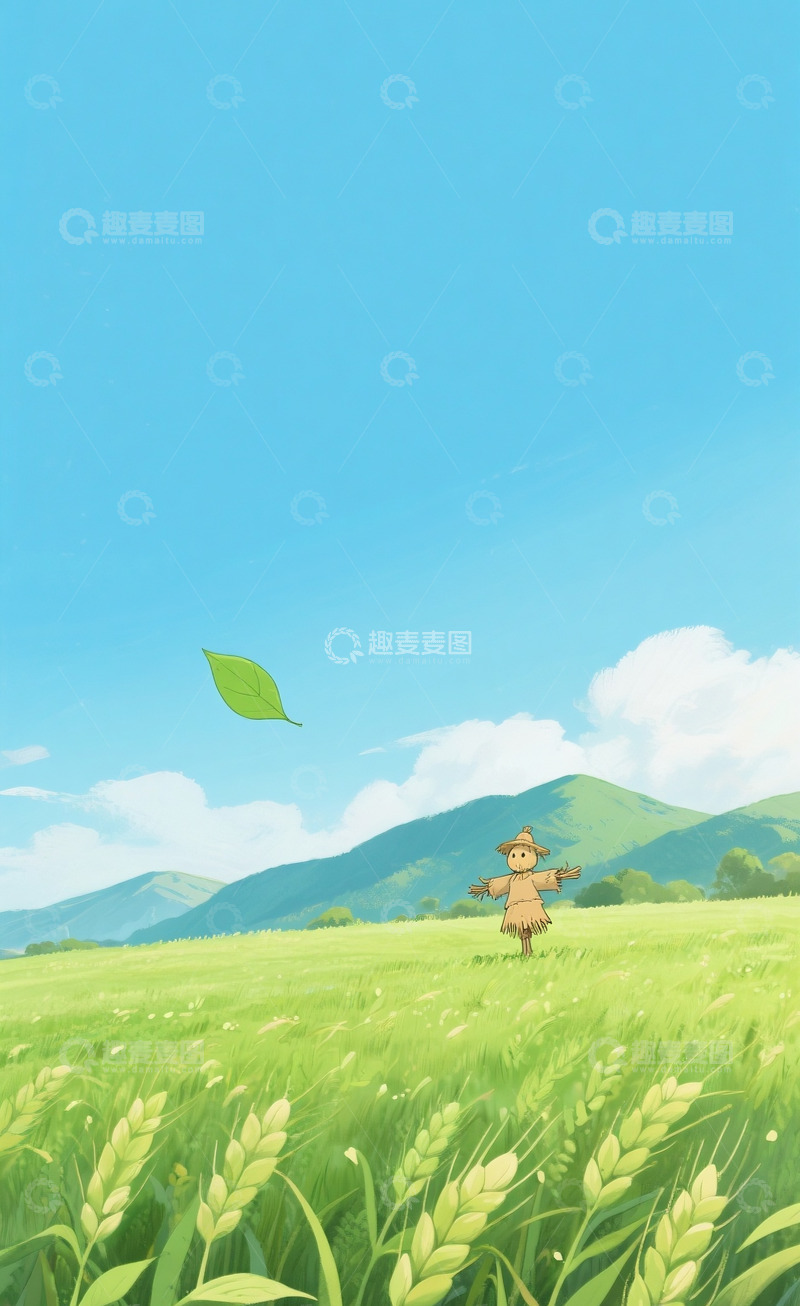 高清大图下载【趣麦麦图】小满海报背景8