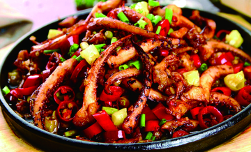 铁板香辣鱿鱼须