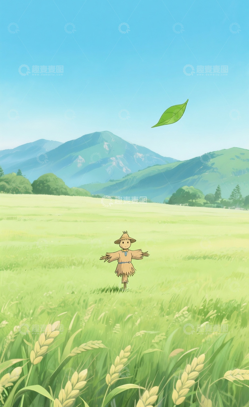 高清大图下载【趣麦麦图】小满海报背景7