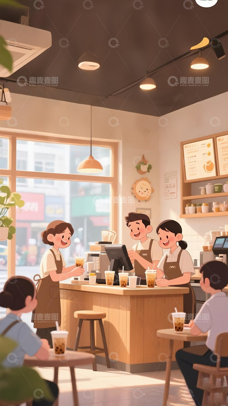 高清大图下载【趣麦麦图】咖啡奶茶招聘14