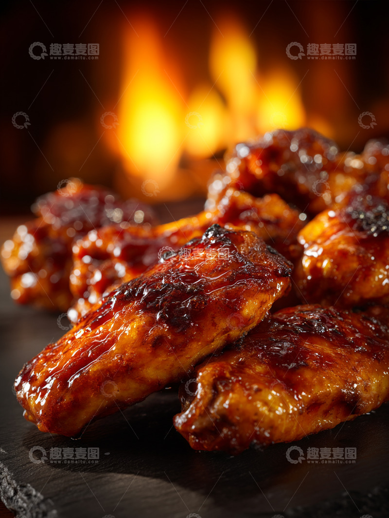 高清大图下载【趣麦麦图】美味烤鸡翅摄影图23