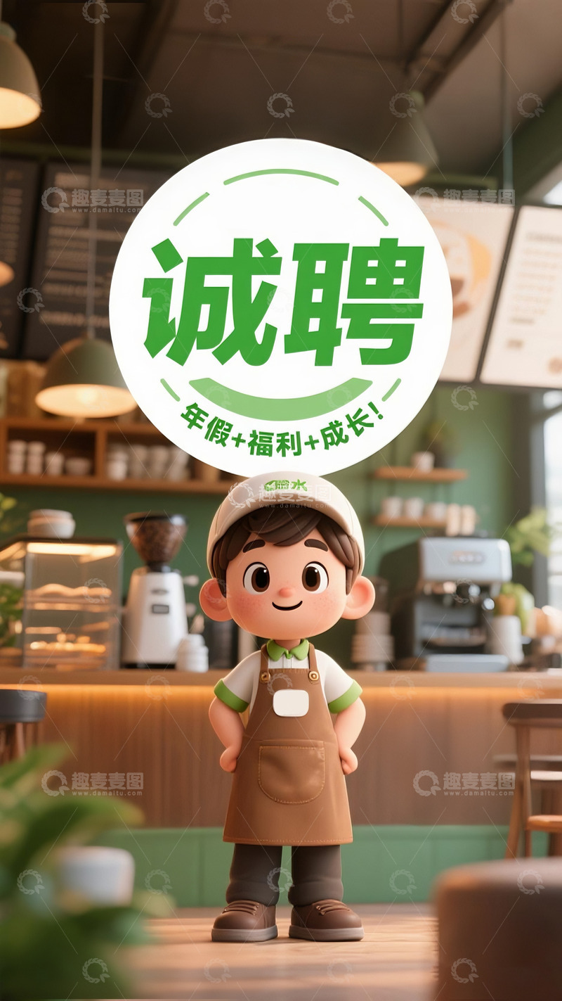 高清大图下载【趣麦麦图】咖啡奶茶招聘7