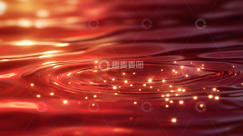 红色鎏金水面背景4