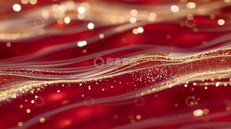 红色鎏金水面背景3