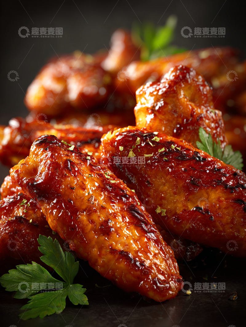 高清大图下载【趣麦麦图】美味烤鸡翅摄影图20