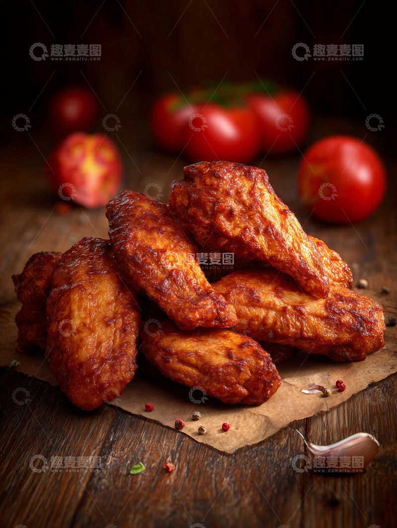 高清大图下载【趣麦麦图】美味烤鸡翅摄影图13