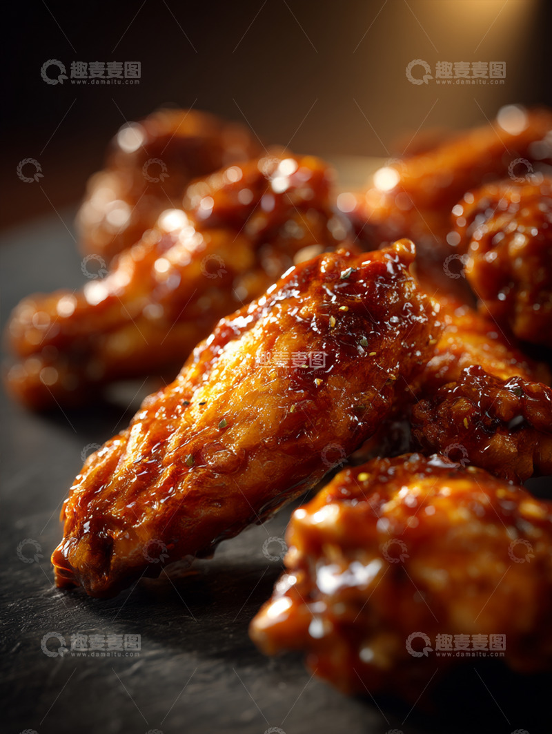 高清大图下载【趣麦麦图】美味烤鸡翅摄影图22