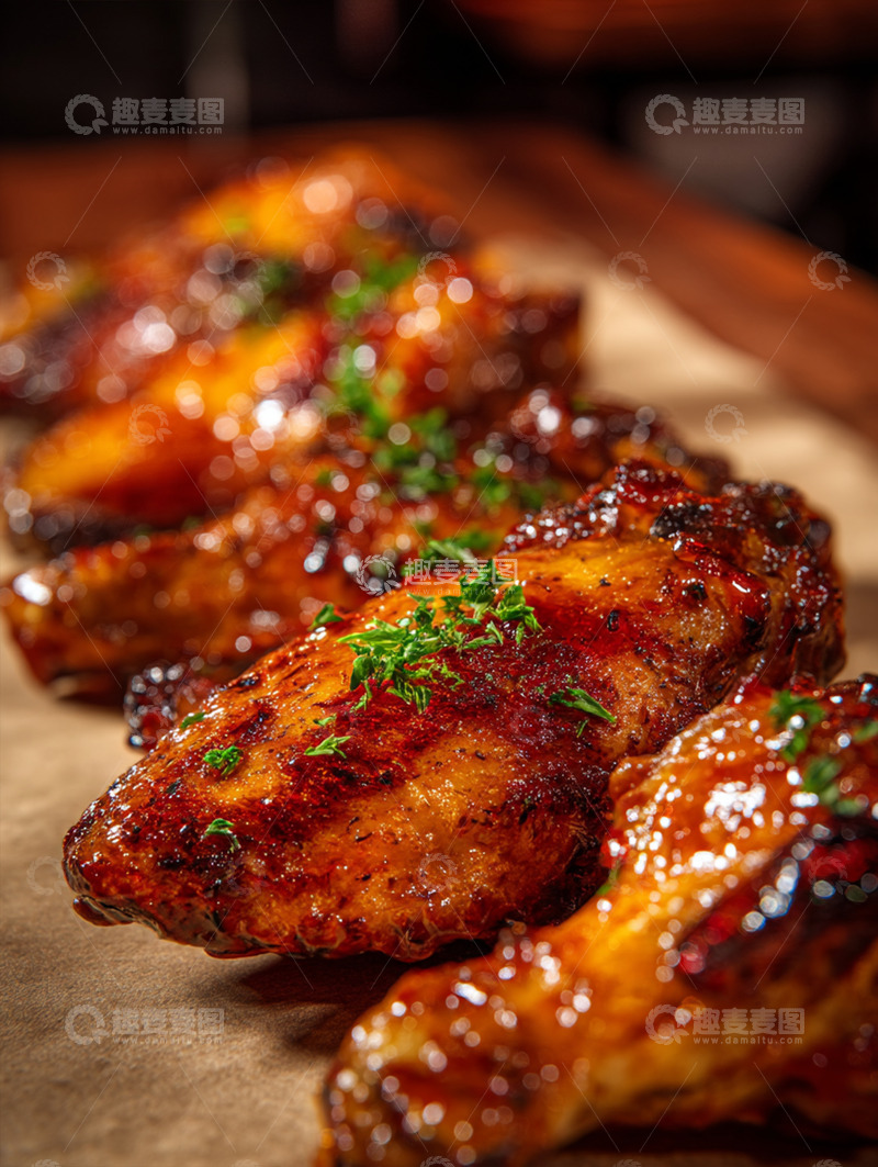 高清大图下载【趣麦麦图】美味烤鸡翅摄影图38