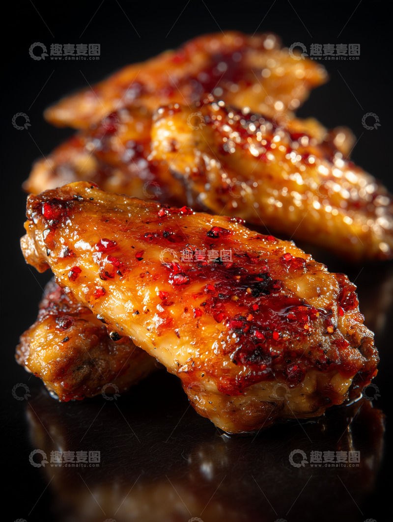 高清大图下载【趣麦麦图】美味烤鸡翅摄影图24