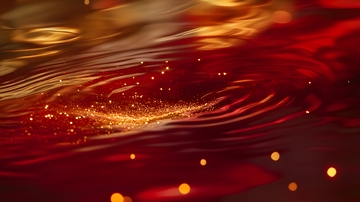 红色鎏金水面背景1