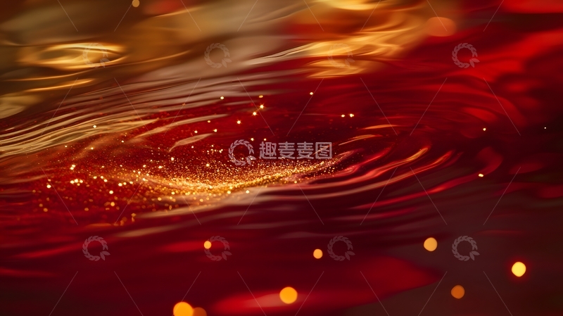 红色鎏金水面背景1