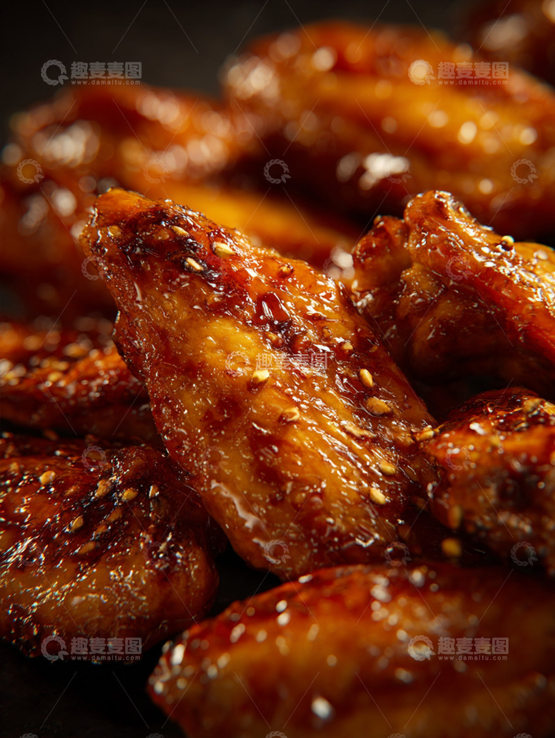 高清大图下载【趣麦麦图】美味烤鸡翅摄影图27