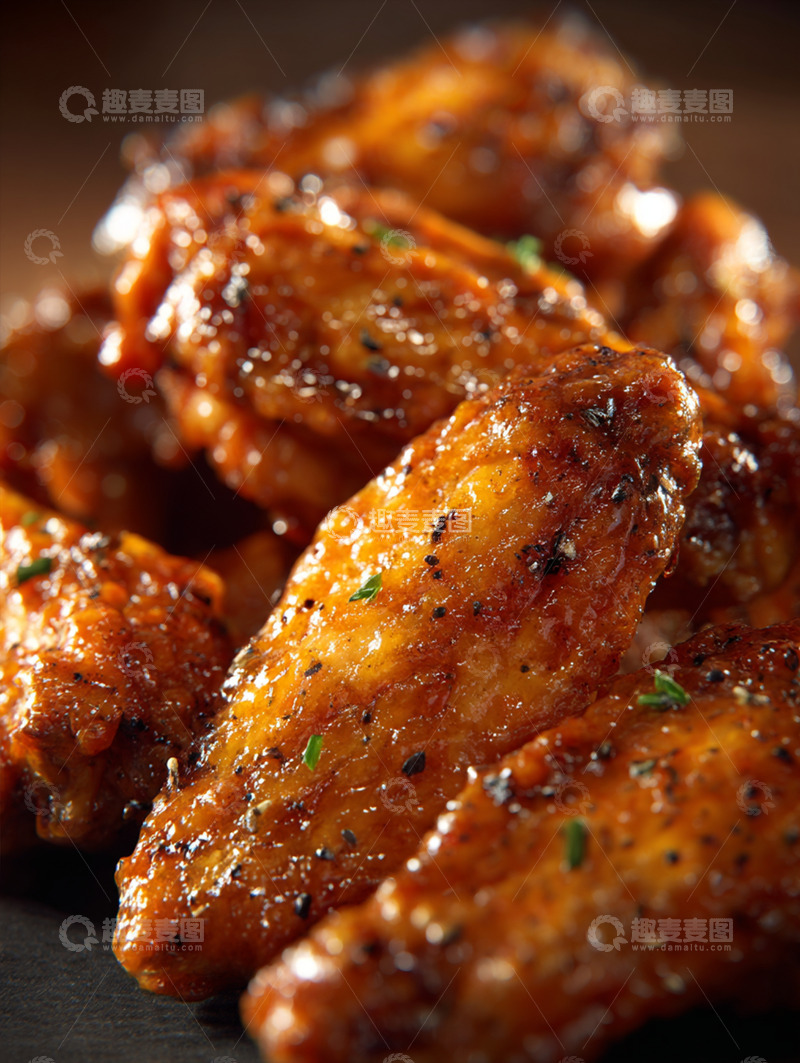 高清大图下载【趣麦麦图】美味烤鸡翅摄影图6