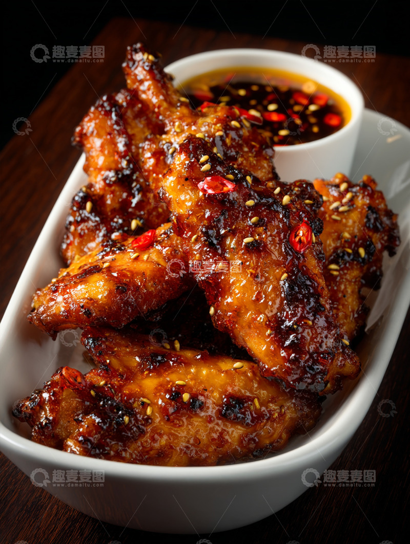 高清大图下载【趣麦麦图】美味烤鸡翅摄影图16