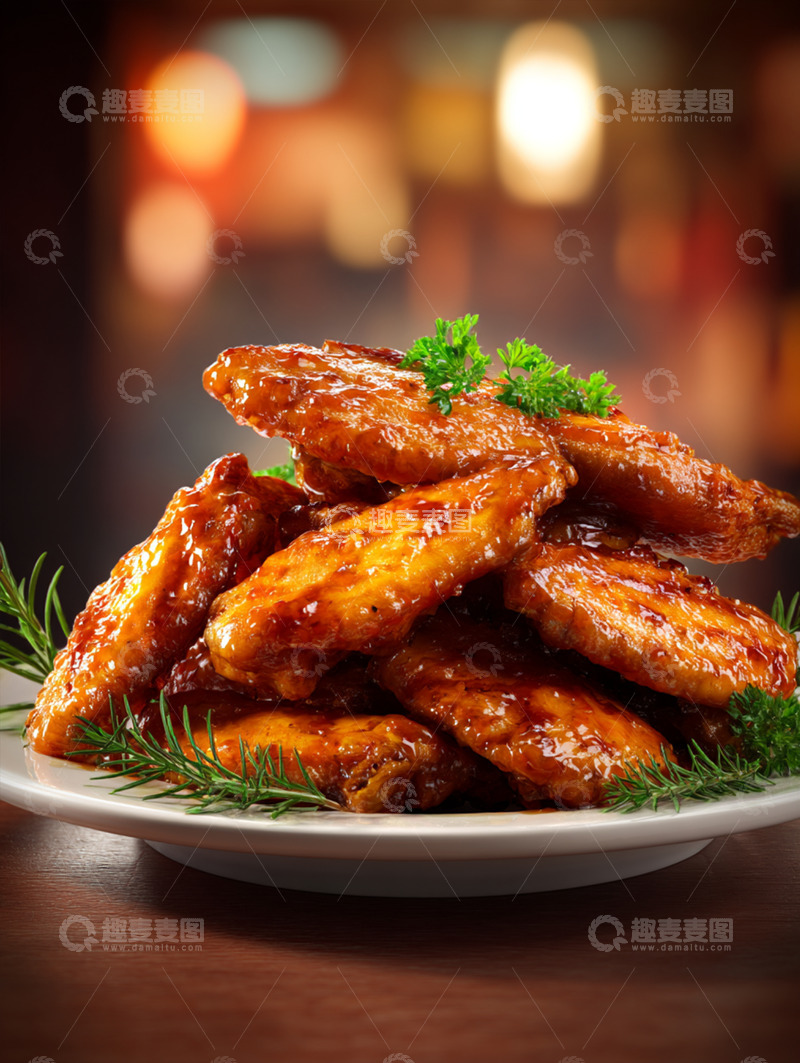高清大图下载【趣麦麦图】美味烤鸡翅摄影图35