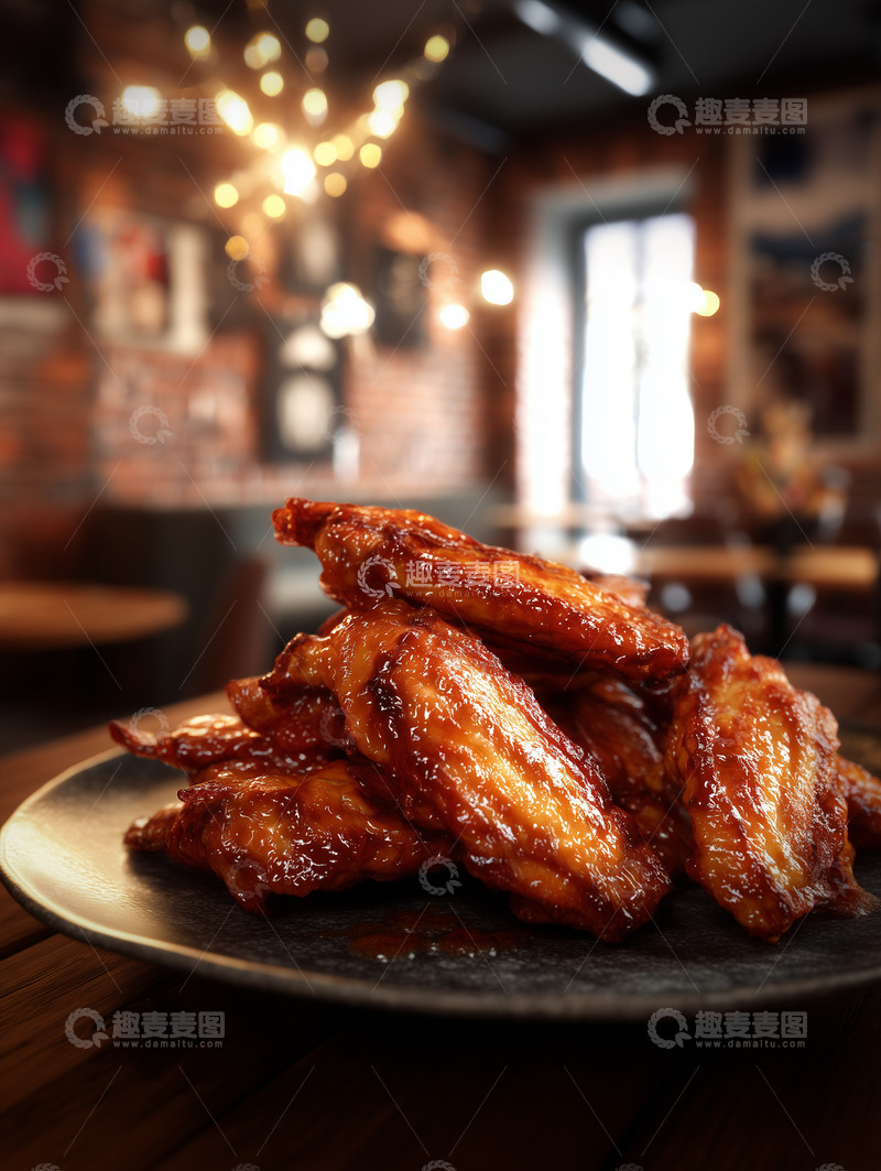 高清大图下载【趣麦麦图】美味烤鸡翅摄影图7