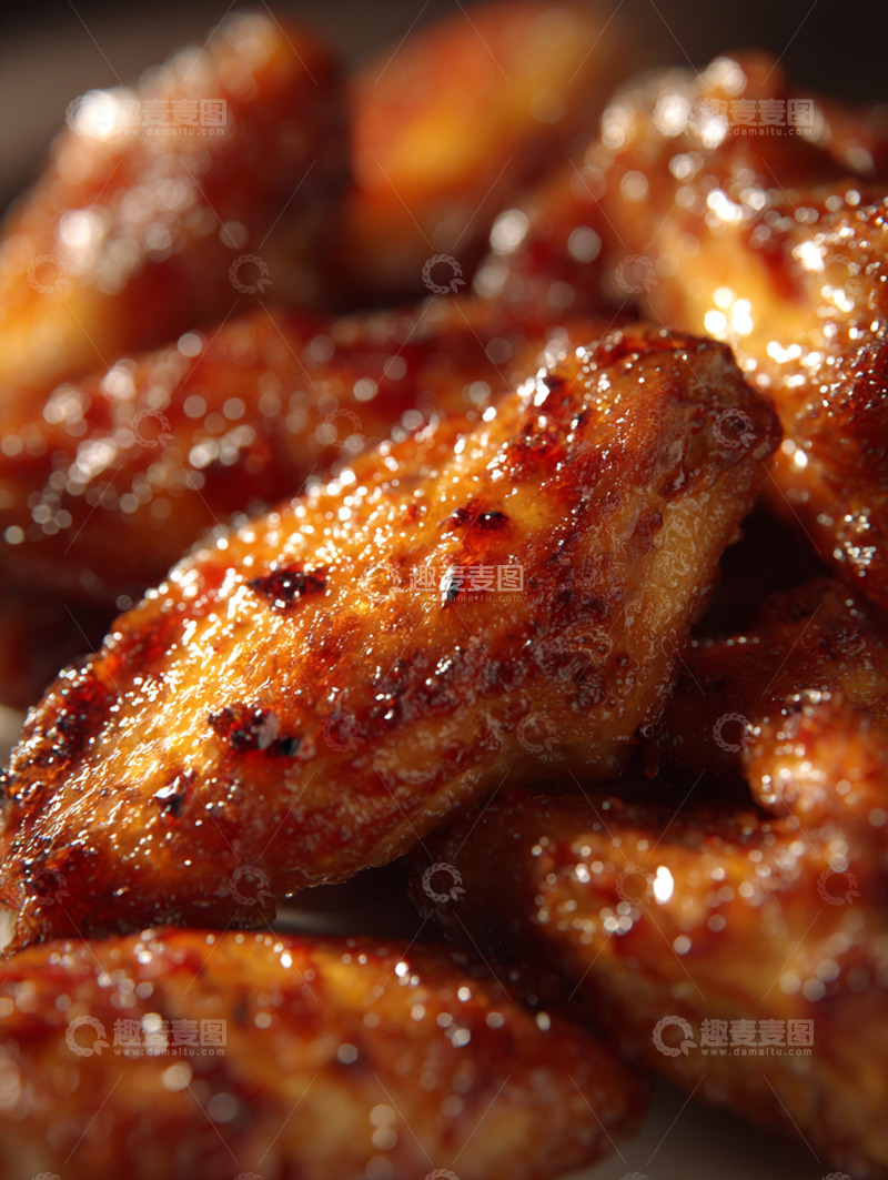 高清大图下载【趣麦麦图】美味烤鸡翅摄影图1