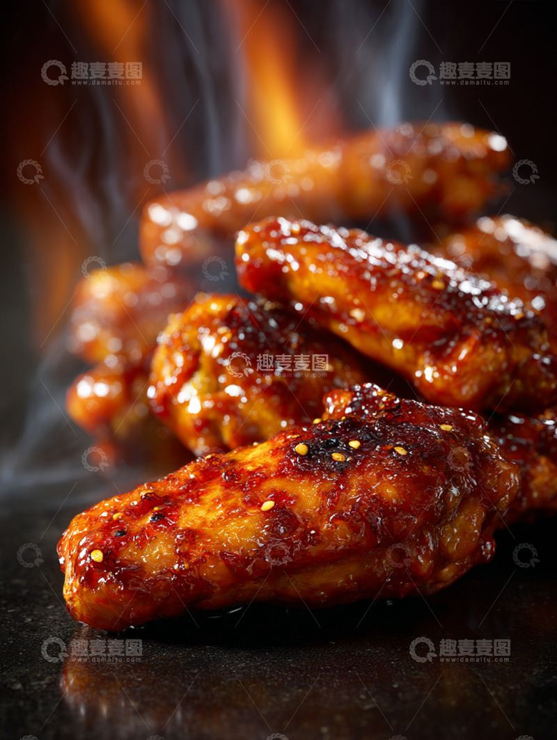 高清大图下载【趣麦麦图】美味烤鸡翅摄影图21